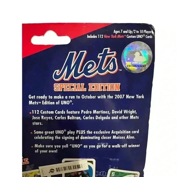 2007 New York Mets Special Edition UNO Card Game MLB Baseball 7+ Vintage - Picture 5 of 5